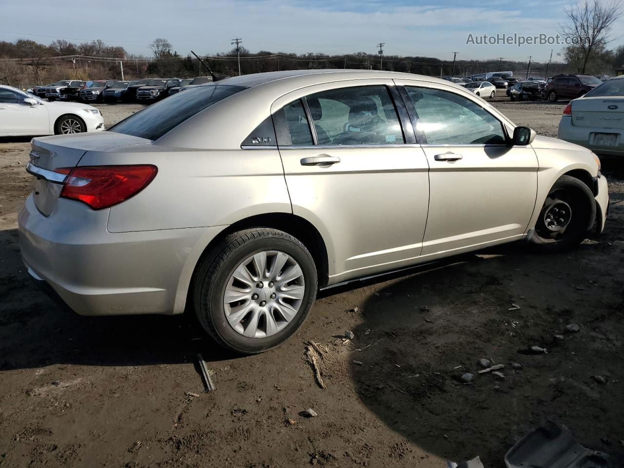 2014 Chrysler 200 Lx Beige vin: 1C3CCBAB4EN145282