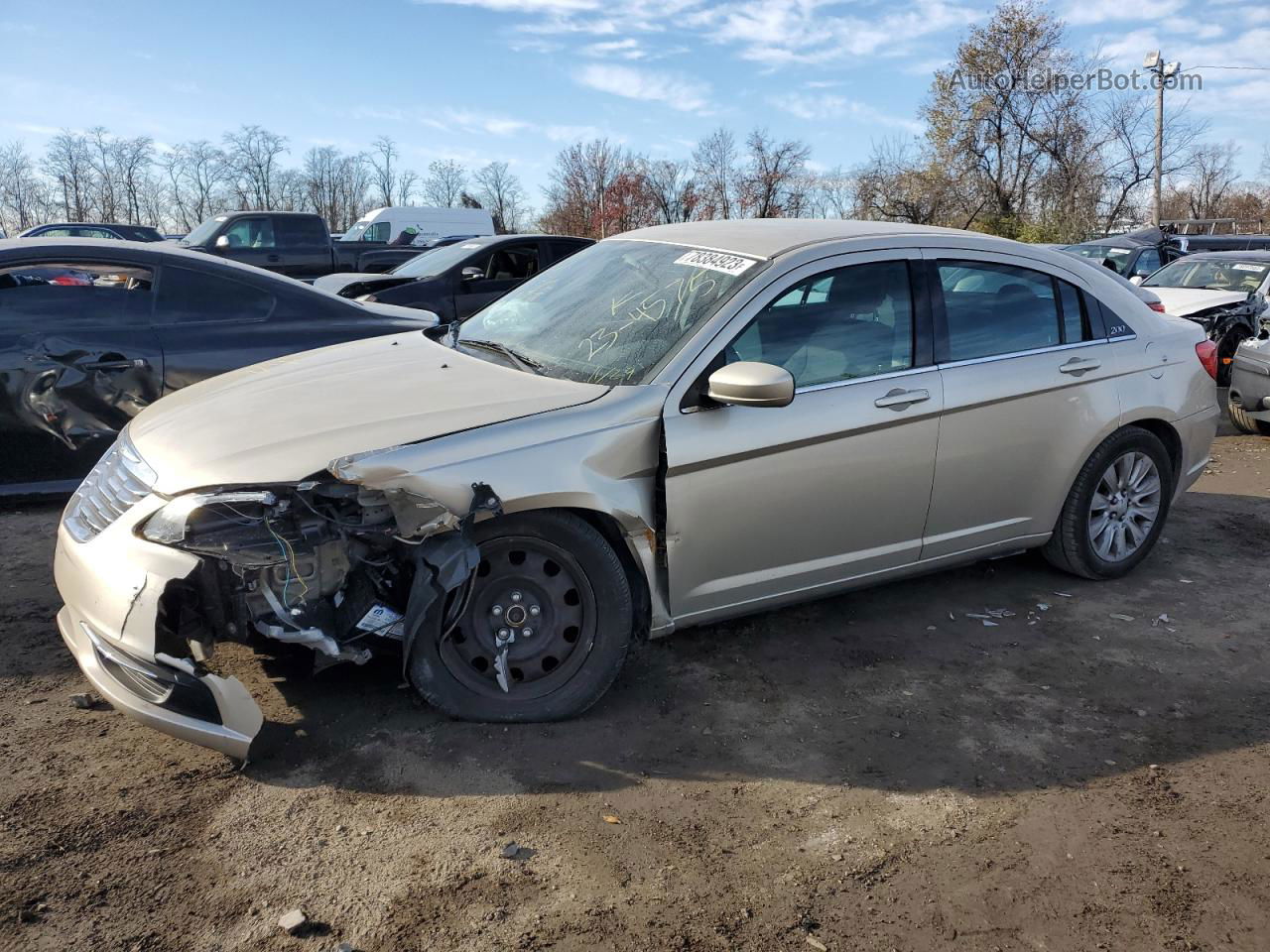 2014 Chrysler 200 Lx Бежевый vin: 1C3CCBAB4EN145282