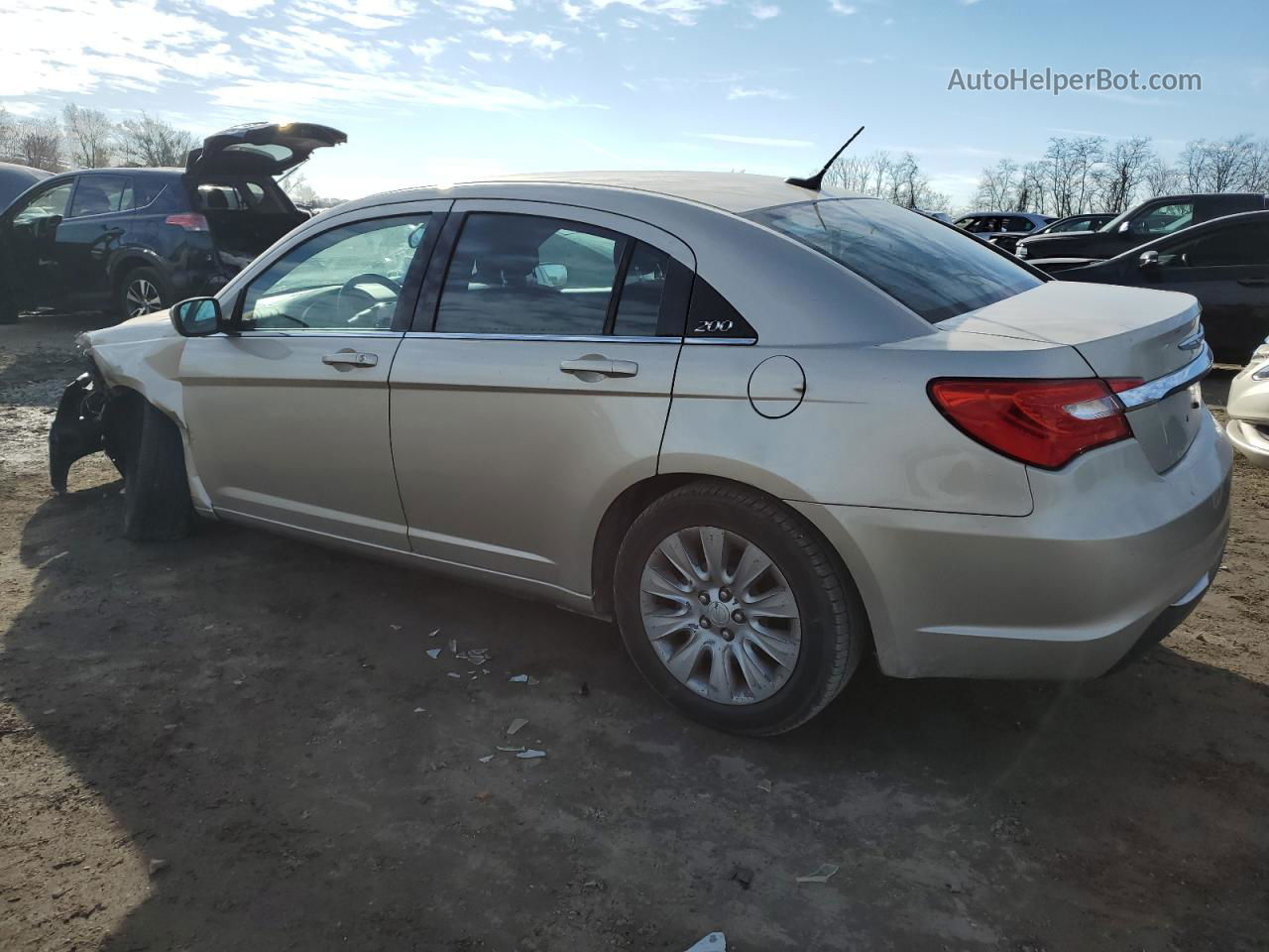 2014 Chrysler 200 Lx Beige vin: 1C3CCBAB4EN145282