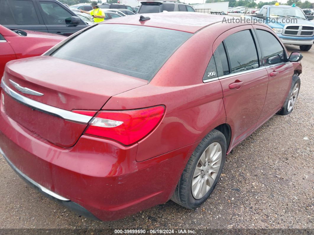 2014 Chrysler 200 Lx Red vin: 1C3CCBAB4EN205321