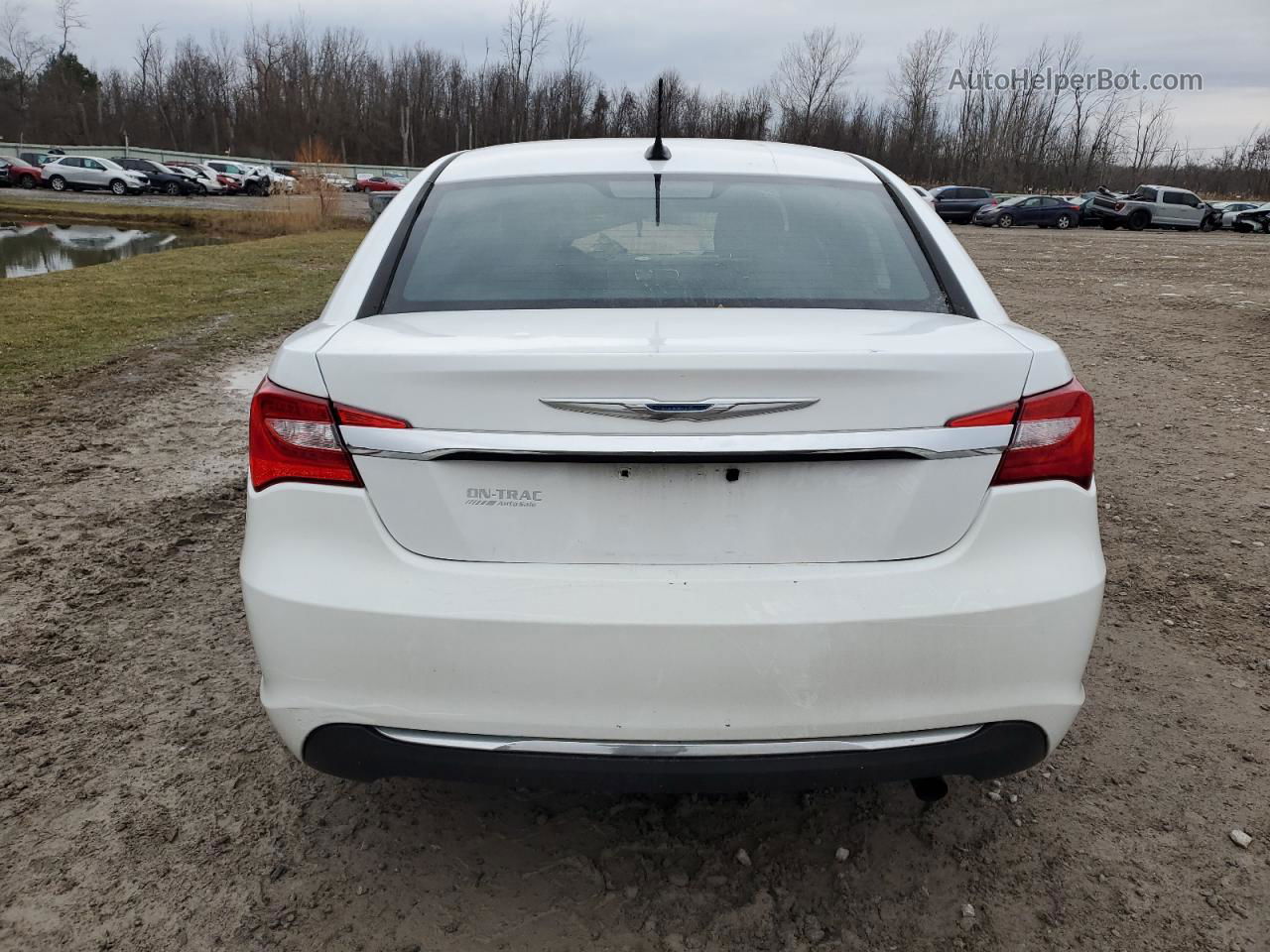 2014 Chrysler 200 Lx White vin: 1C3CCBAB4EN213855