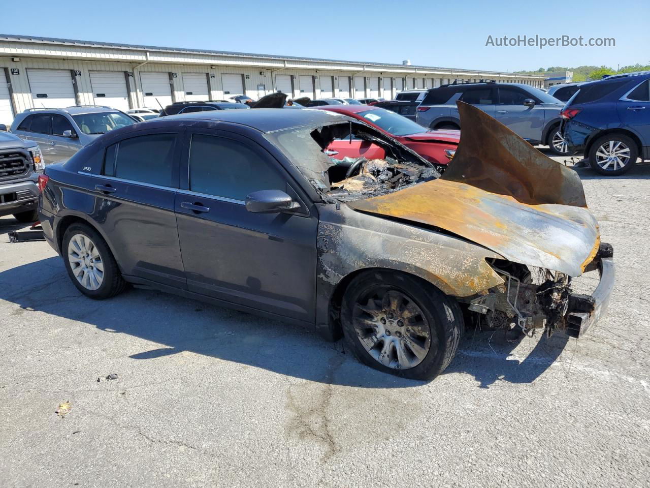 2014 Chrysler 200 Lx Синий vin: 1C3CCBAB5EN141810