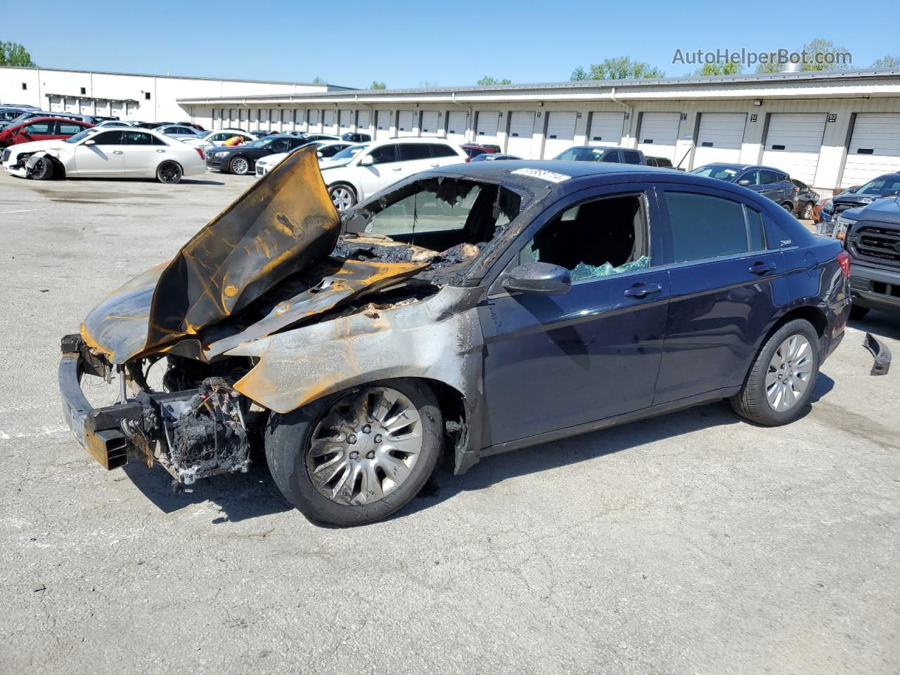 2014 Chrysler 200 Lx Blue vin: 1C3CCBAB5EN141810