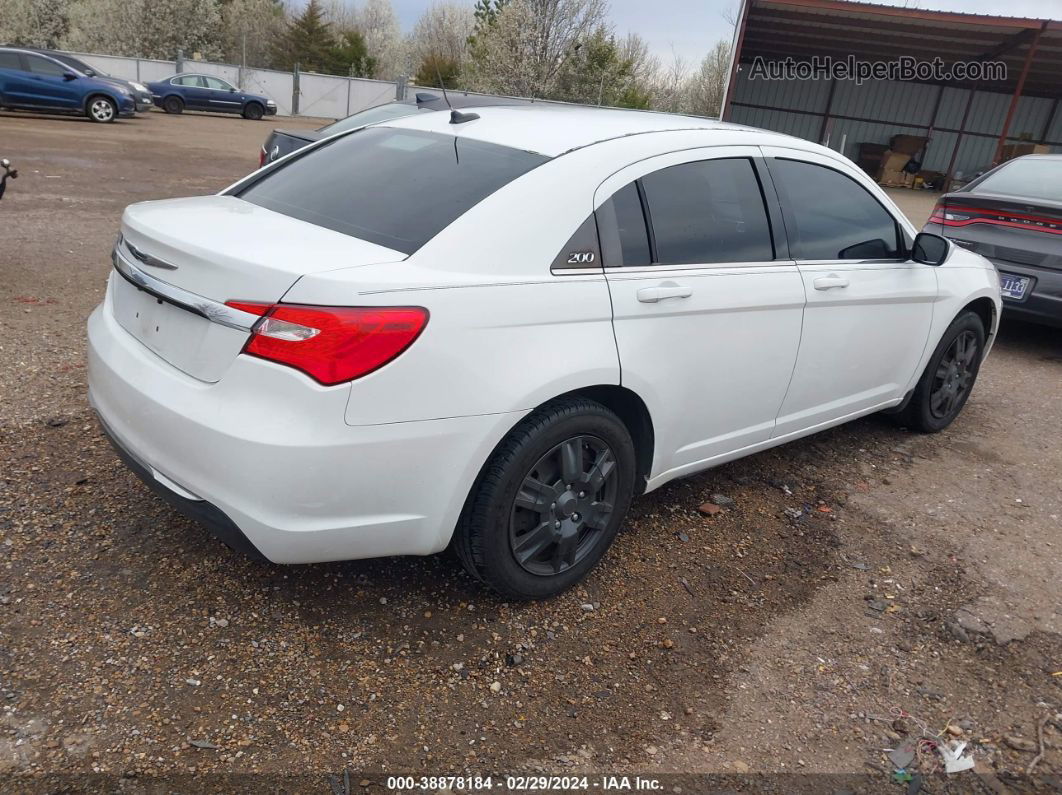 2014 Chrysler 200 Lx White vin: 1C3CCBAB5EN168473