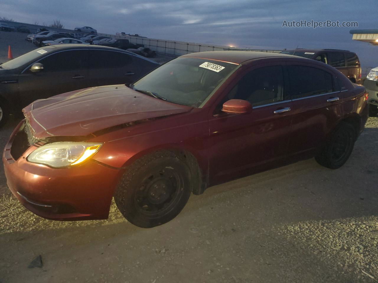 2014 Chrysler 200 Lx Burgundy vin: 1C3CCBAB5EN230163