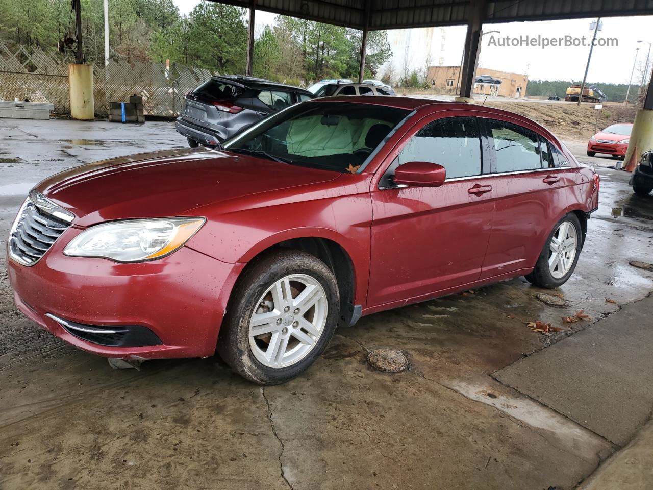 2014 Chrysler 200 Lx Red vin: 1C3CCBAB6EN123865