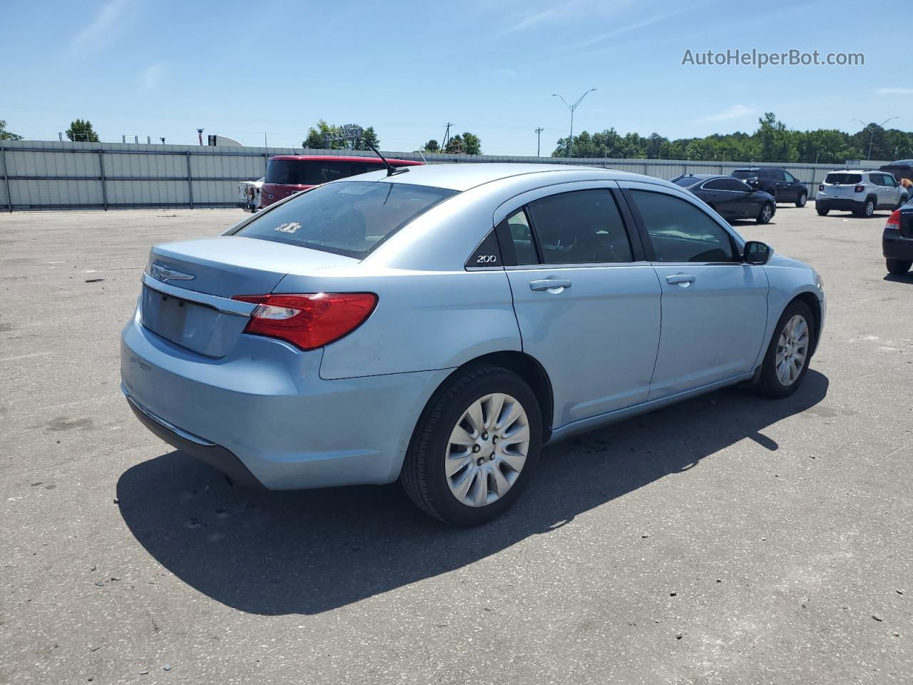 2014 Chrysler 200 Lx Turquoise vin: 1C3CCBAB6EN142593