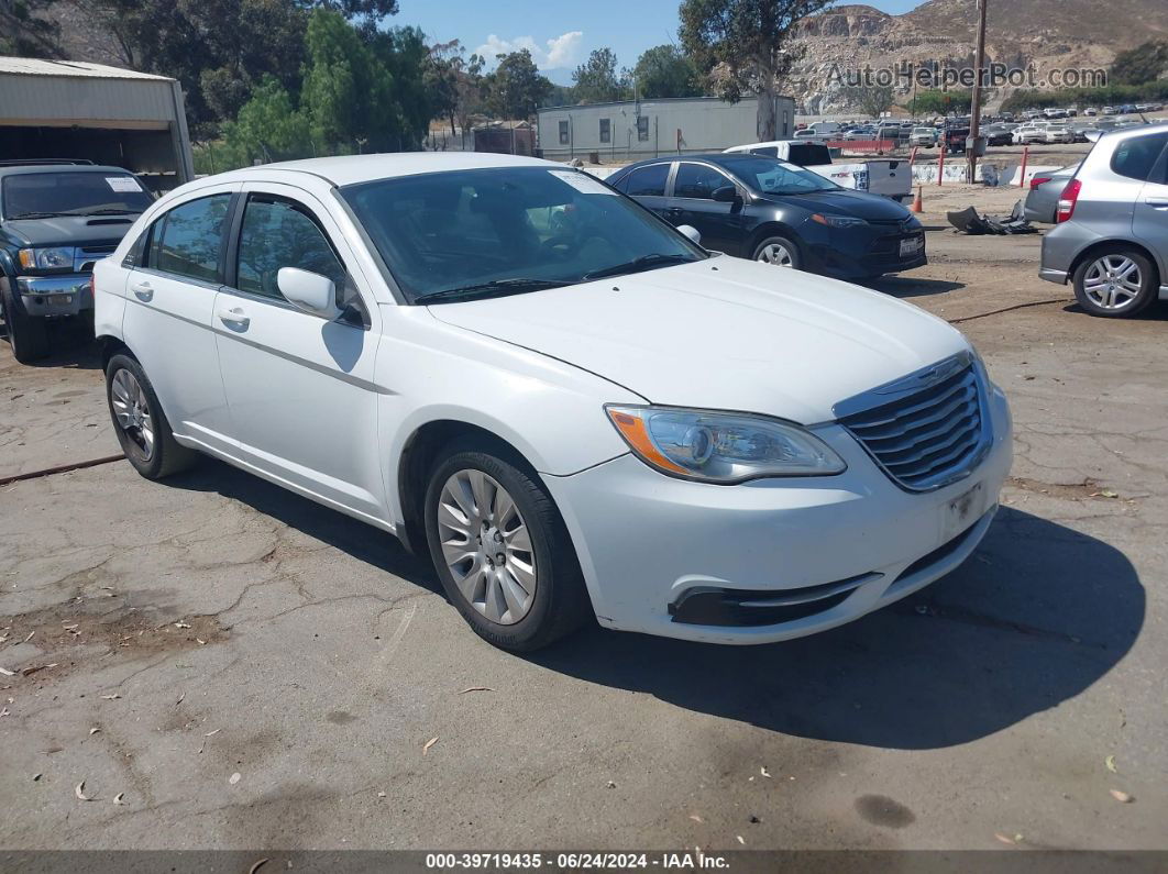 2014 Chrysler 200 Lx White vin: 1C3CCBAB6EN145185