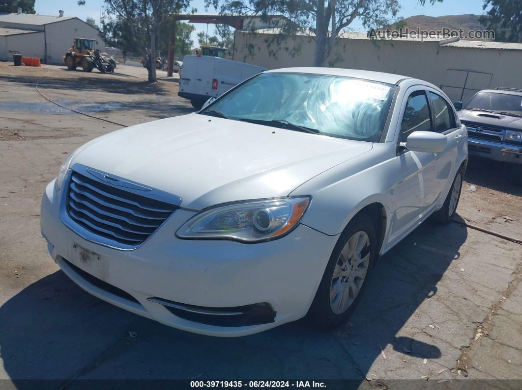 2014 Chrysler 200 Lx White vin: 1C3CCBAB6EN145185