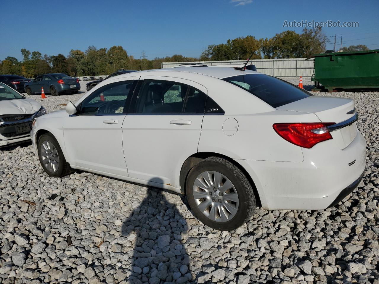 2014 Chrysler 200 Lx White vin: 1C3CCBAB6EN204560