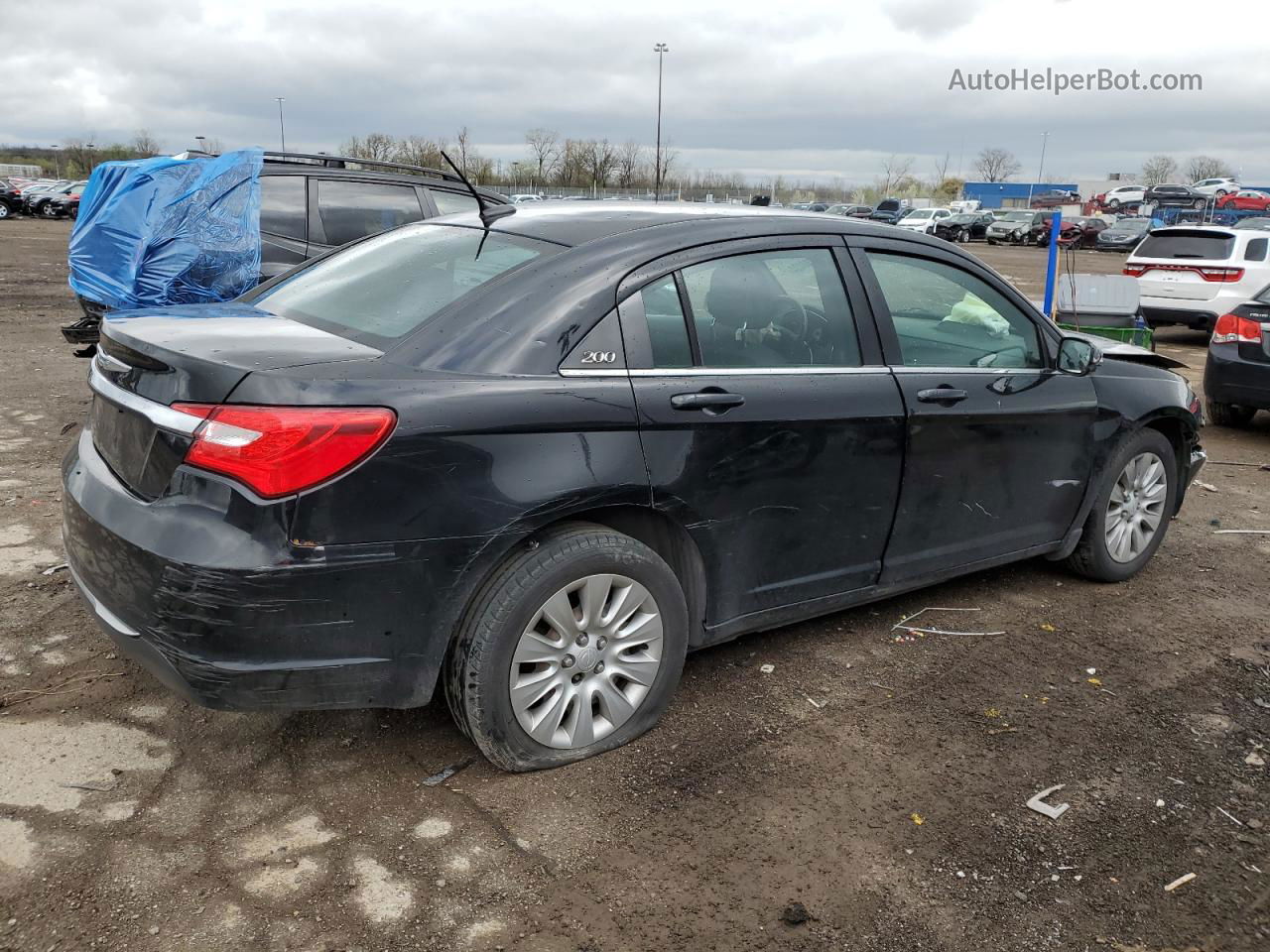 2014 Chrysler 200 Lx Black vin: 1C3CCBAB6EN205708