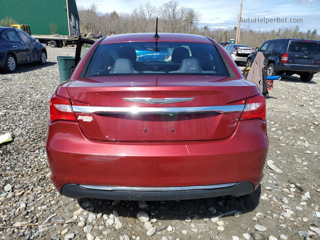 2014 Chrysler 200 Lx Red vin: 1C3CCBAB6EN208382