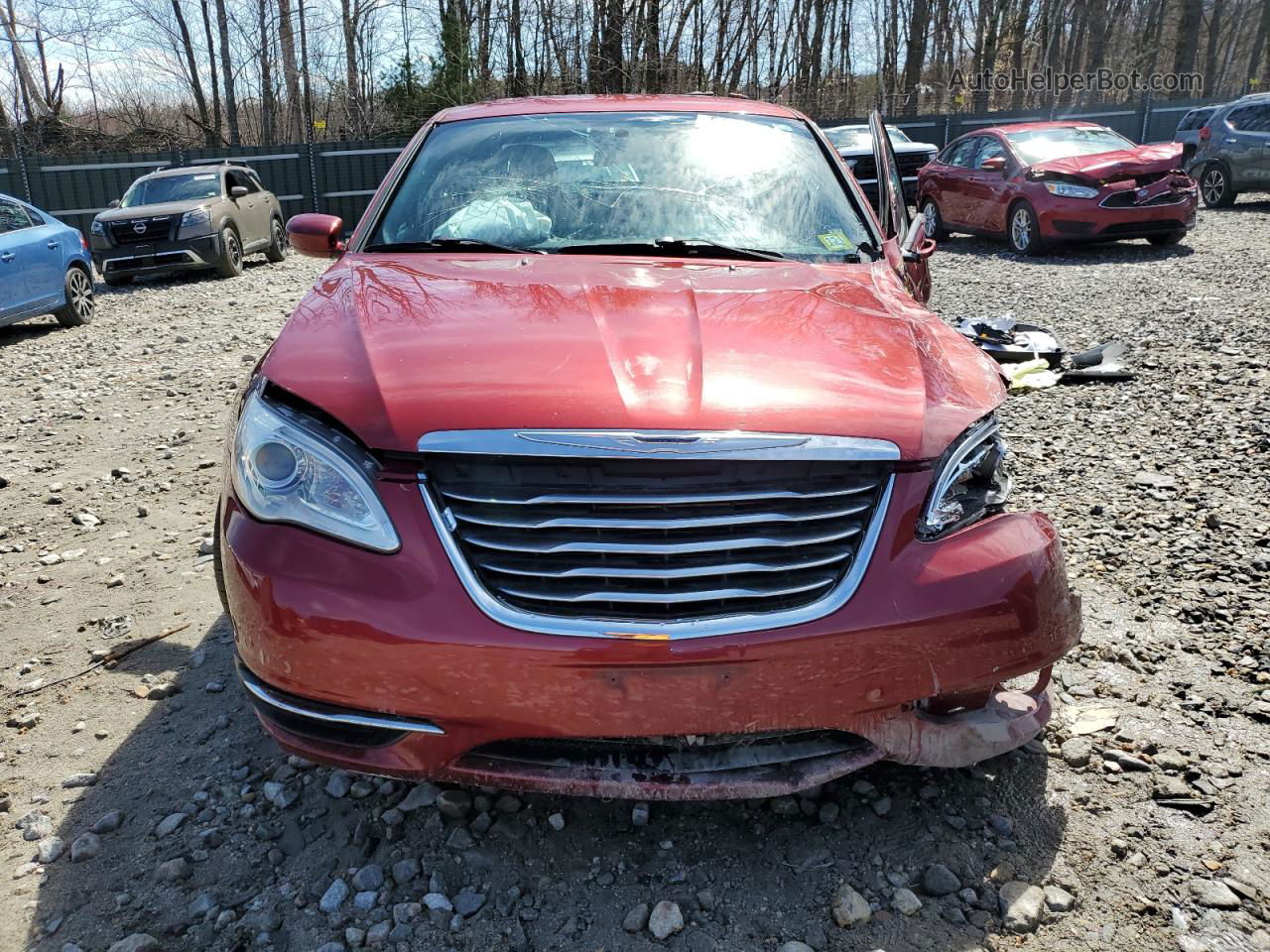 2014 Chrysler 200 Lx Red vin: 1C3CCBAB6EN208382