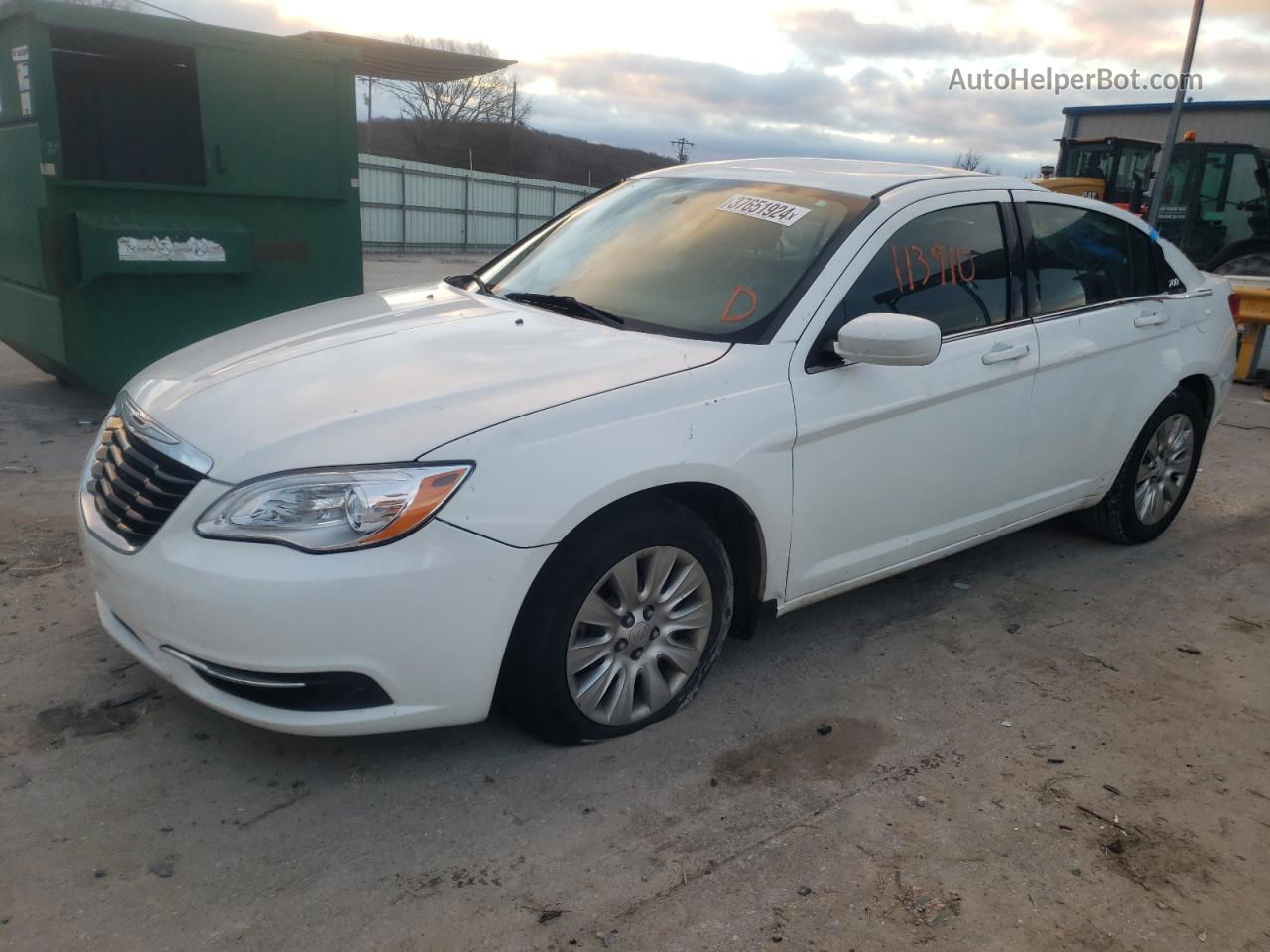 2014 Chrysler 200 Lx White vin: 1C3CCBAB6EN210794