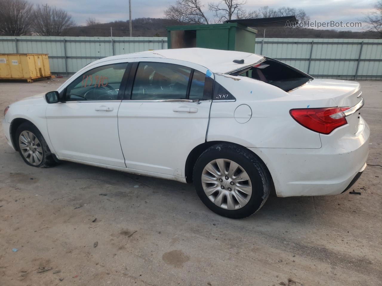 2014 Chrysler 200 Lx White vin: 1C3CCBAB6EN210794