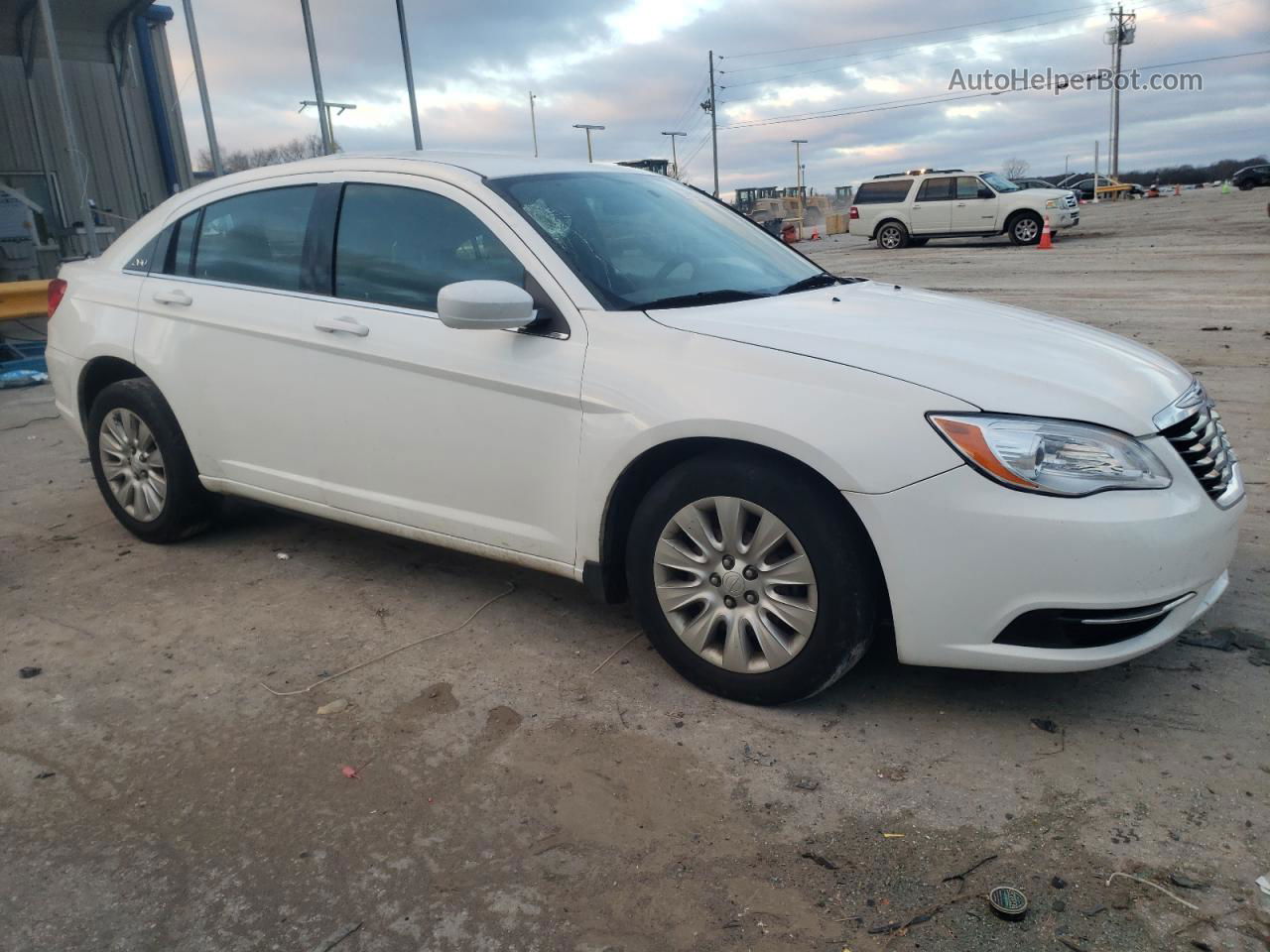 2014 Chrysler 200 Lx White vin: 1C3CCBAB6EN210794