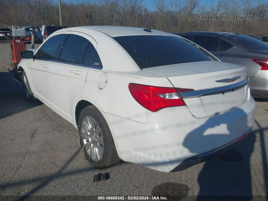 2014 Chrysler 200 Lx White vin: 1C3CCBAB6EN230995