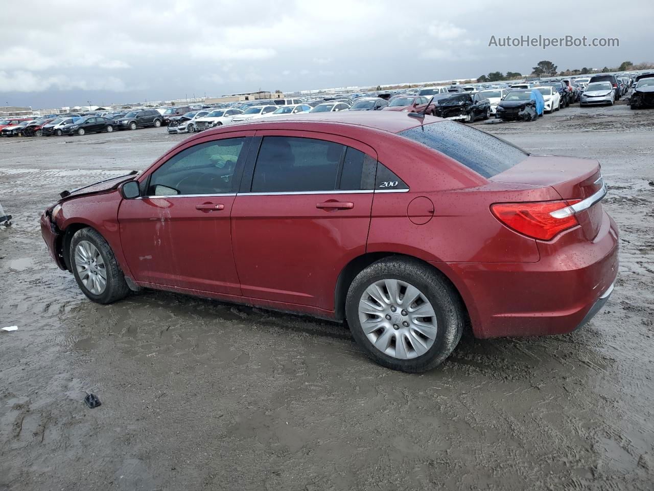 2014 Chrysler 200 Lx Красный vin: 1C3CCBAB6EN231077