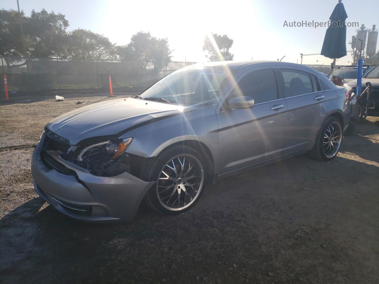 2014 Chrysler 200 Lx Silver vin: 1C3CCBAB7EN122594