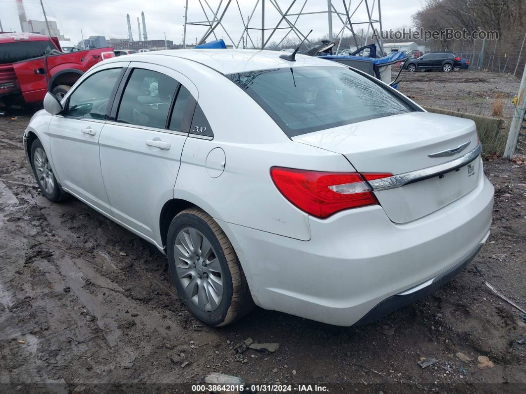 2014 Chrysler 200 Lx White vin: 1C3CCBAB7EN142182