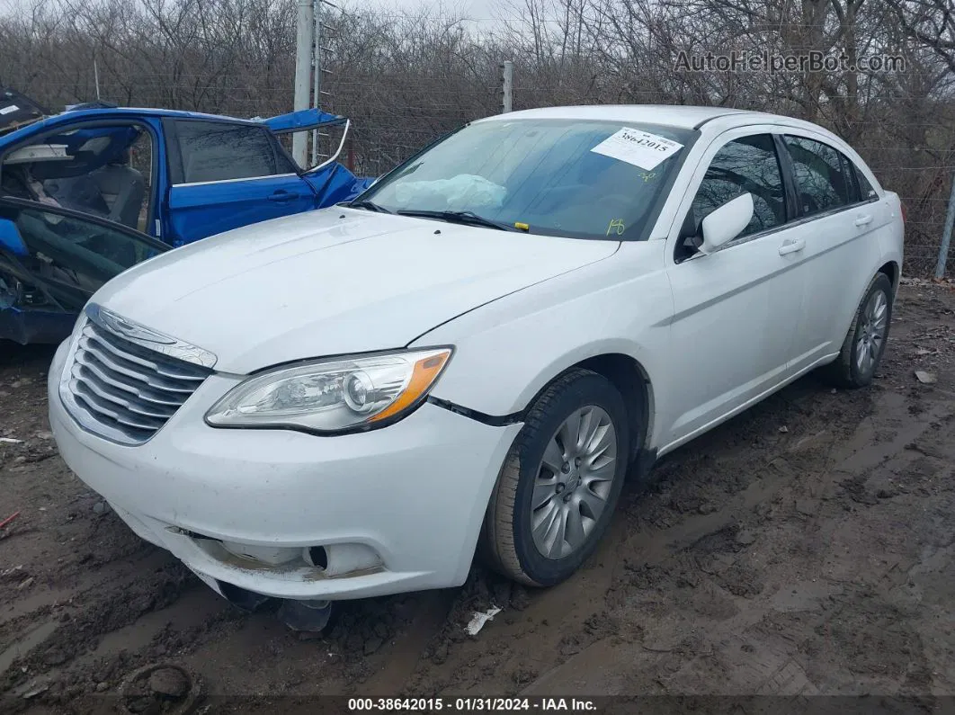 2014 Chrysler 200 Lx White vin: 1C3CCBAB7EN142182