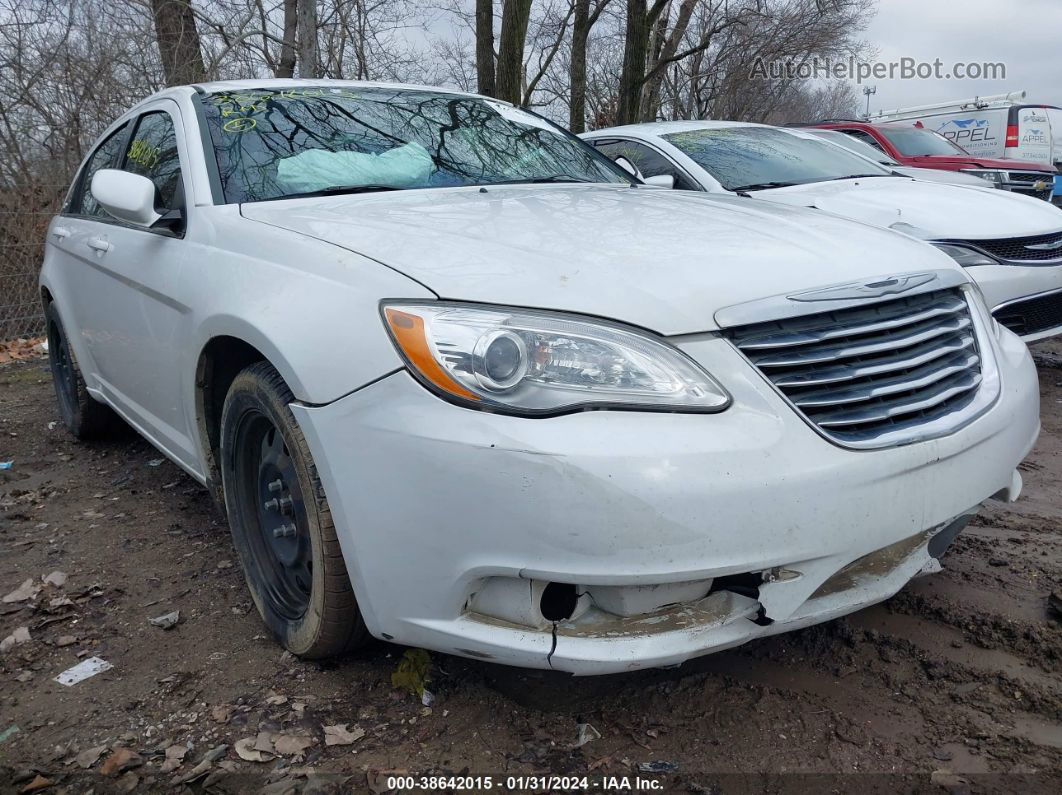 2014 Chrysler 200 Lx White vin: 1C3CCBAB7EN142182