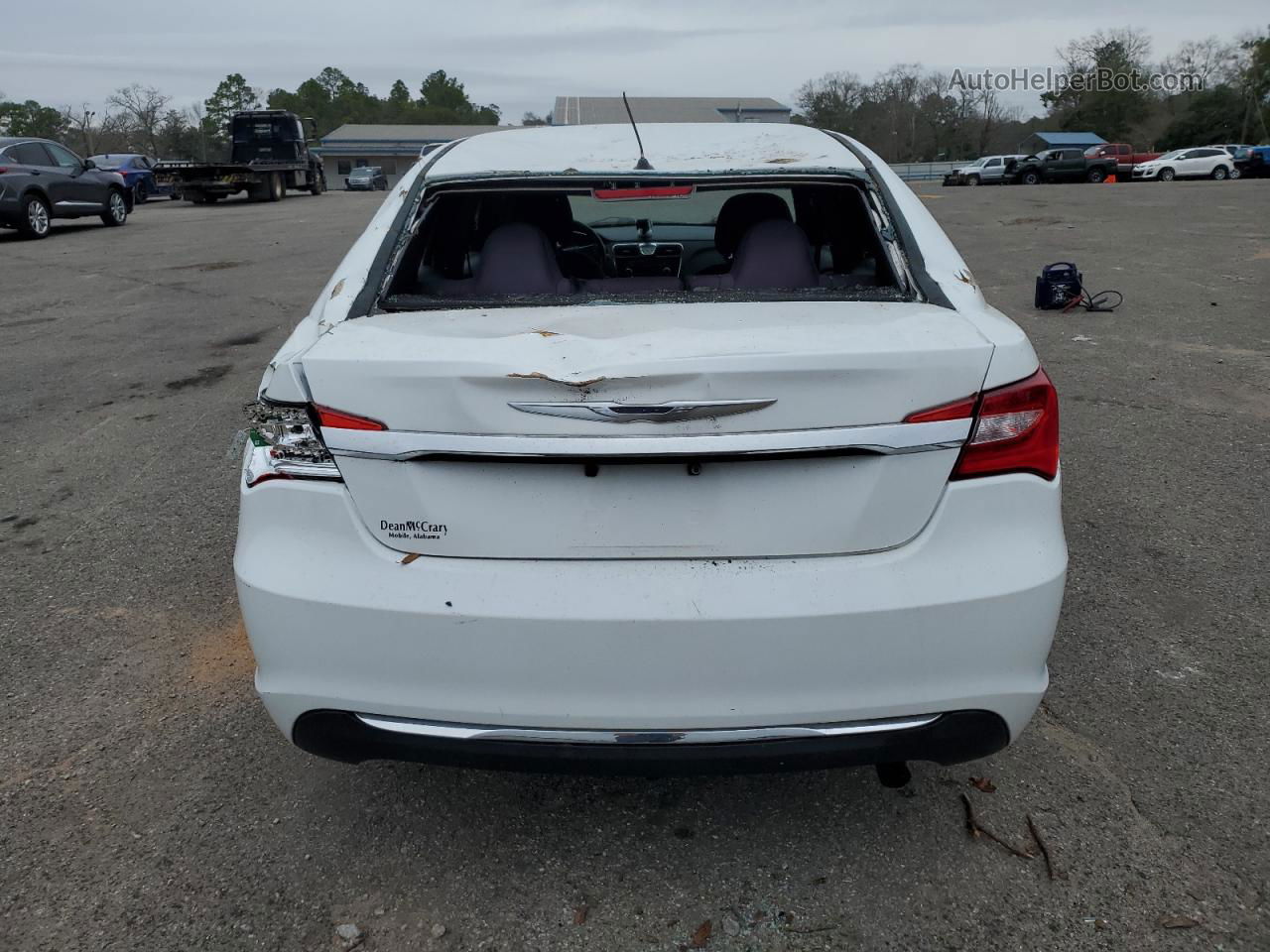 2014 Chrysler 200 Lx White vin: 1C3CCBAB7EN168555