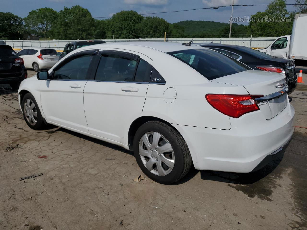 2014 Chrysler 200 Lx White vin: 1C3CCBAB7EN175926