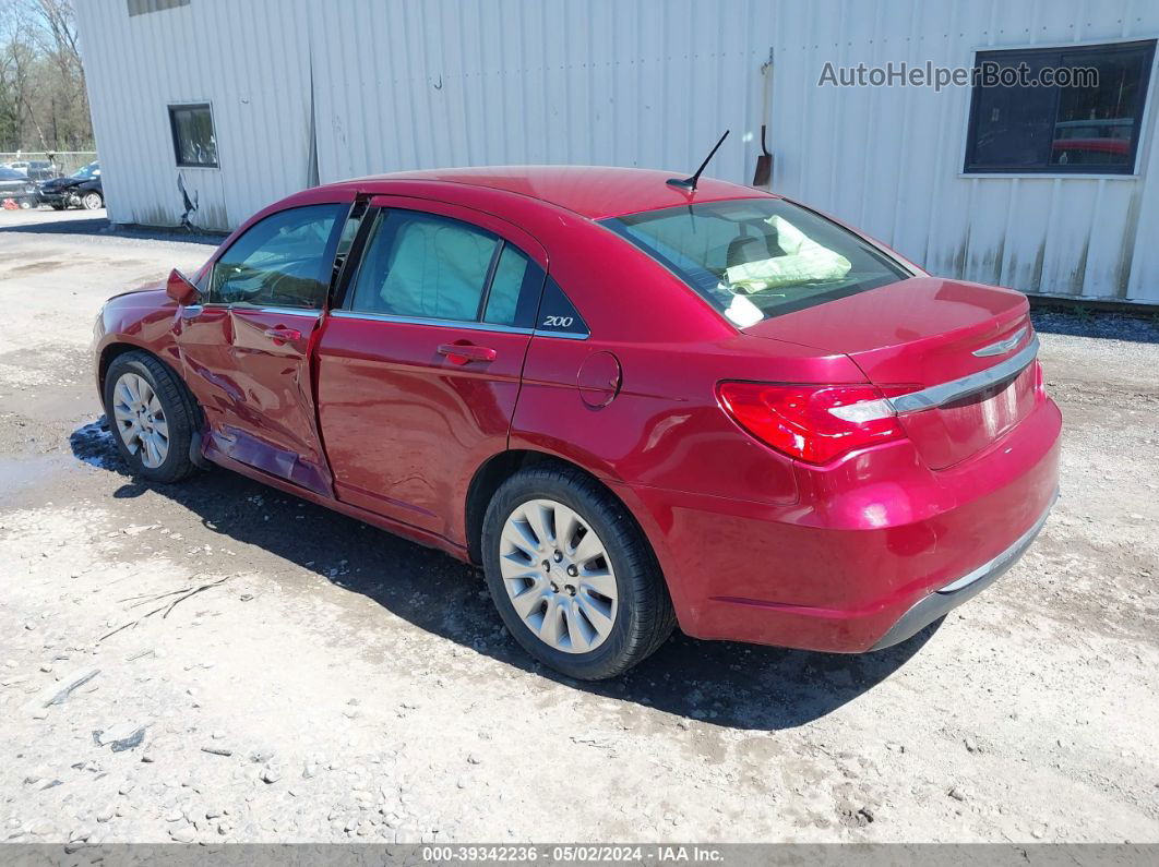 2014 Chrysler 200 Lx Red vin: 1C3CCBAB7EN208472