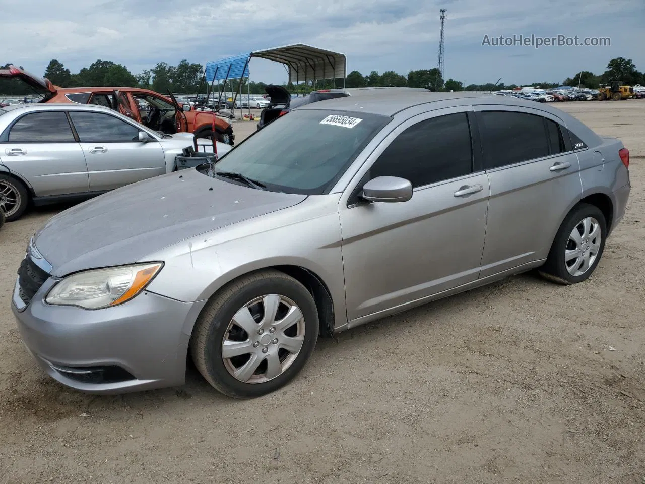 2014 Chrysler 200 Lx Silver vin: 1C3CCBAB7EN209847