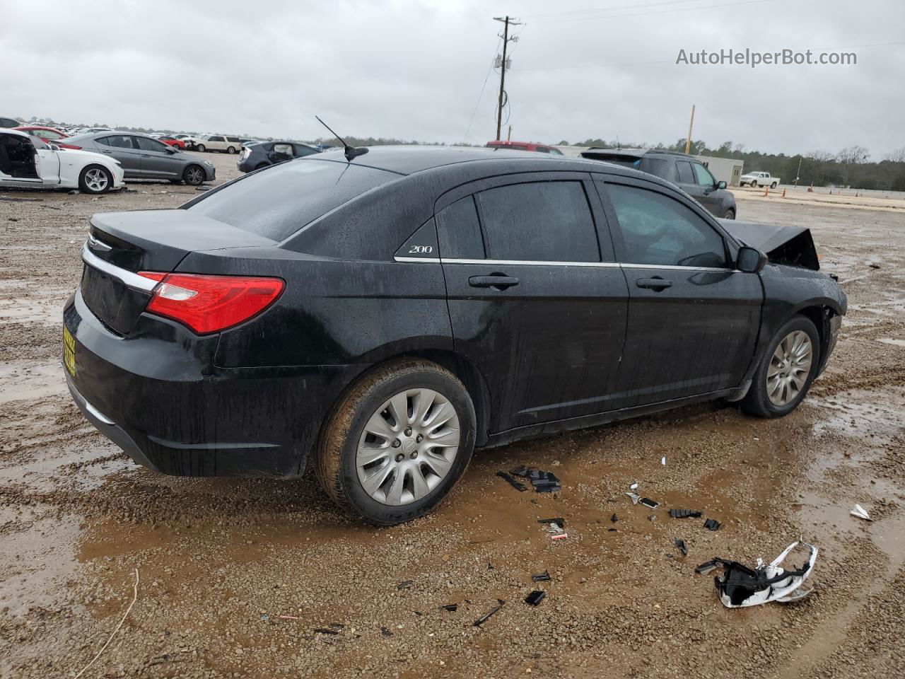 2014 Chrysler 200 Lx Черный vin: 1C3CCBAB7EN210058