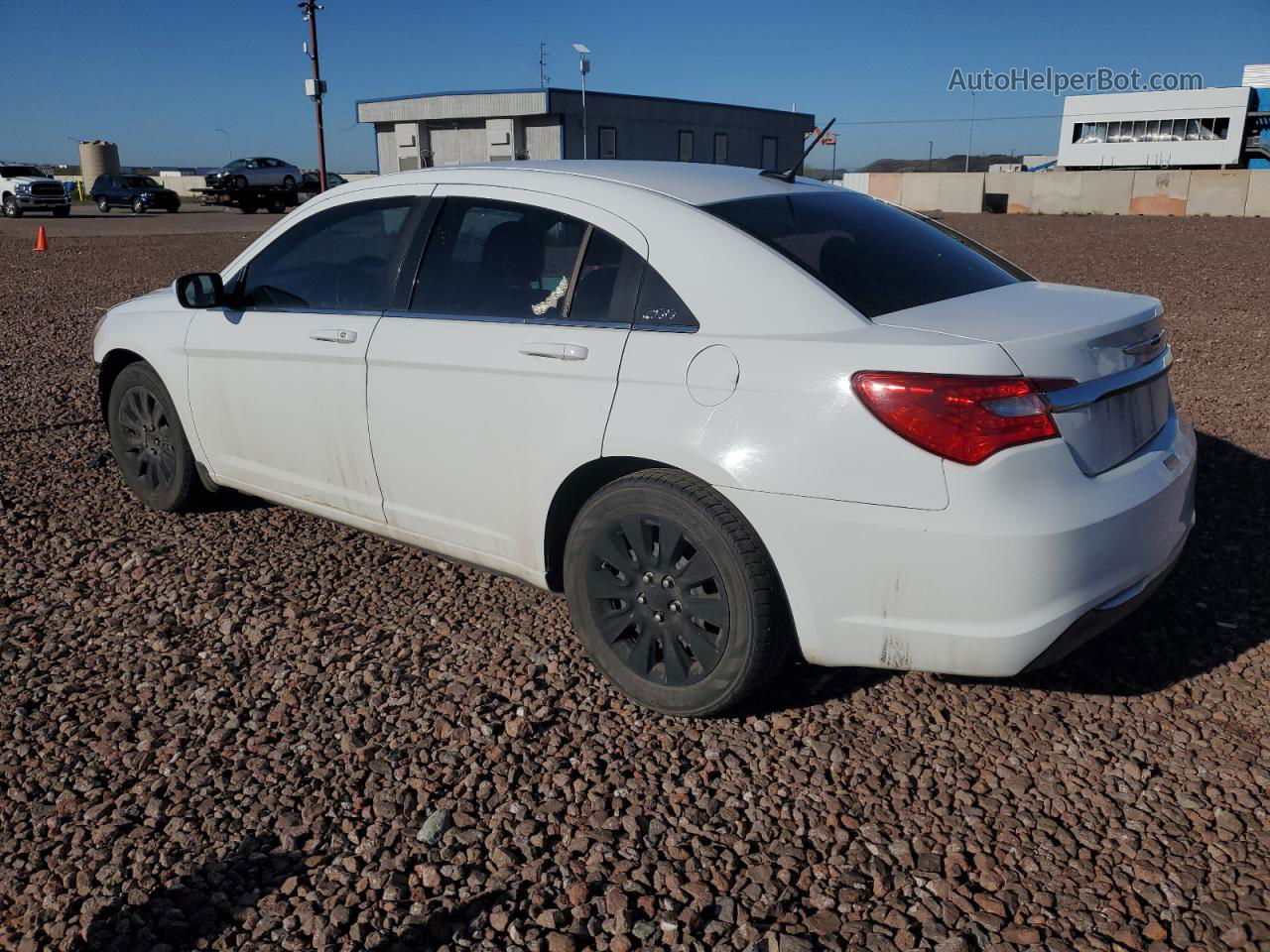 2014 Chrysler 200 Lx White vin: 1C3CCBAB7EN237258