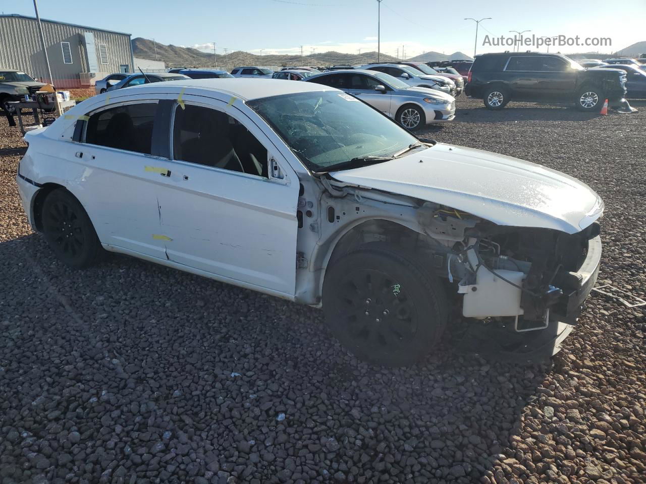 2014 Chrysler 200 Lx White vin: 1C3CCBAB7EN237258