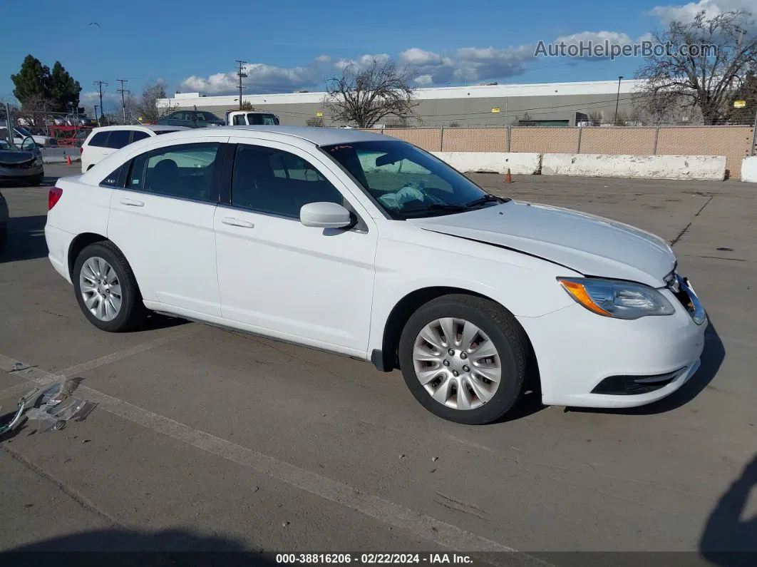 2014 Chrysler 200 Lx White vin: 1C3CCBAB8EN125200