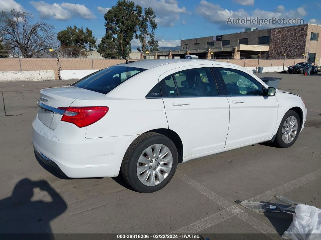 2014 Chrysler 200 Lx White vin: 1C3CCBAB8EN125200