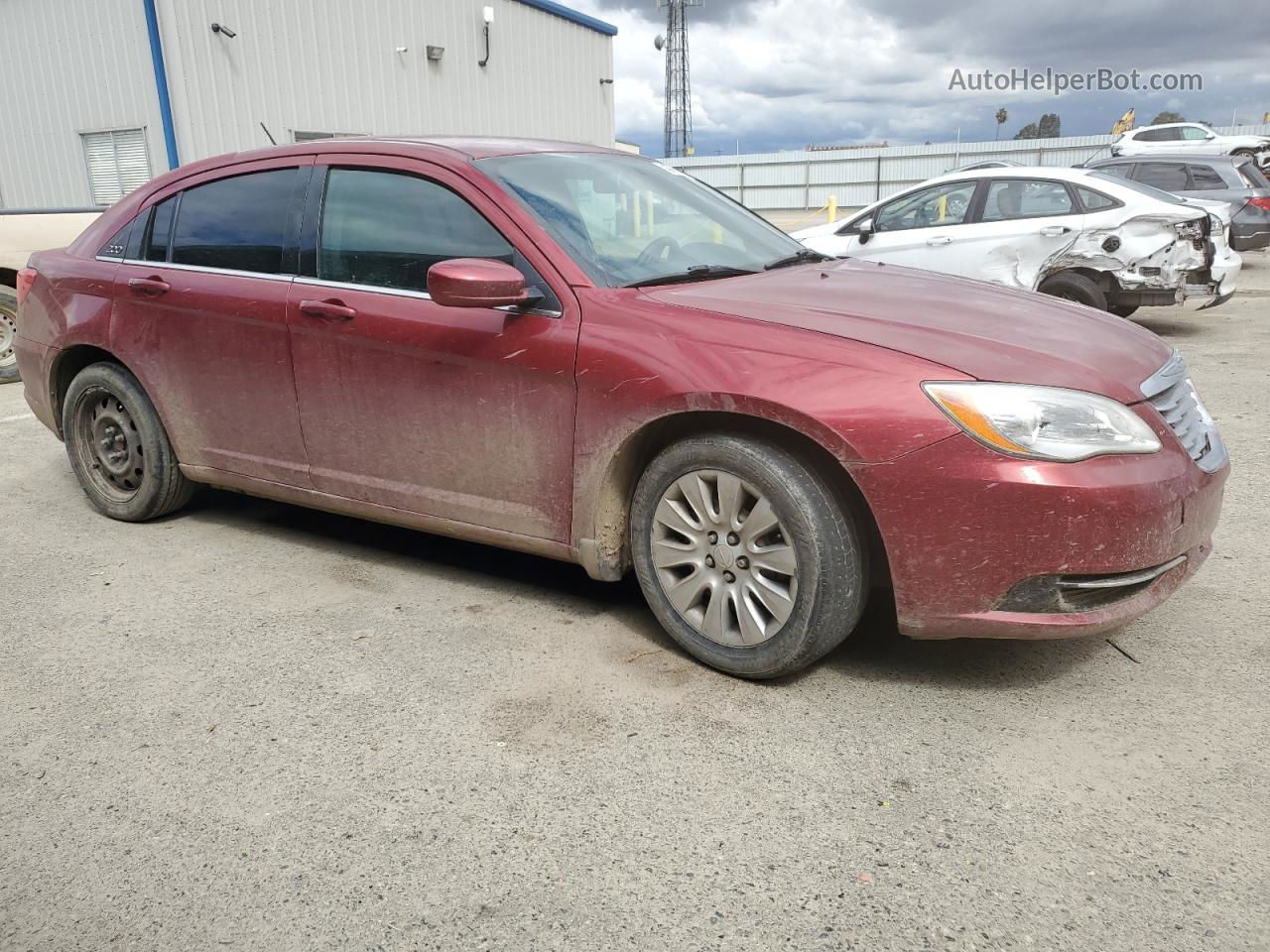 2014 Chrysler 200 Lx Burgundy vin: 1C3CCBAB8EN141784