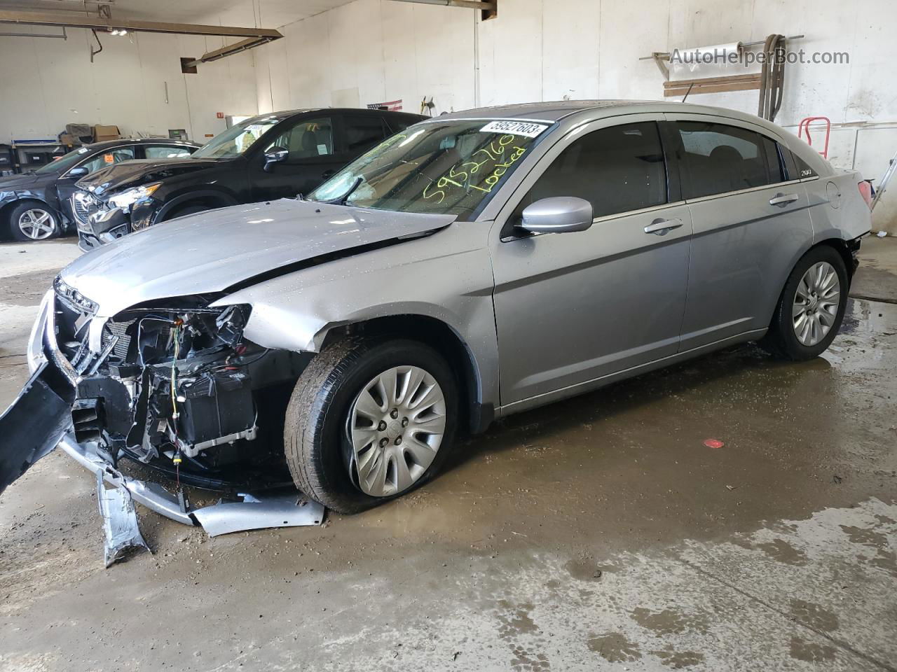 2014 Chrysler 200 Lx Silver vin: 1C3CCBAB8EN206617