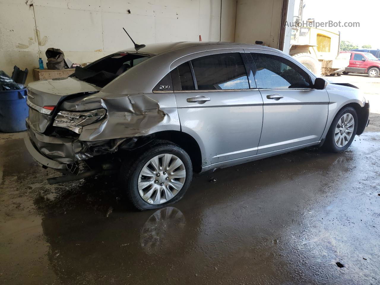 2014 Chrysler 200 Lx Silver vin: 1C3CCBAB8EN206617