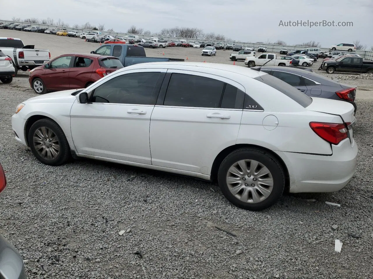 2014 Chrysler 200 Lx White vin: 1C3CCBAB8EN209663