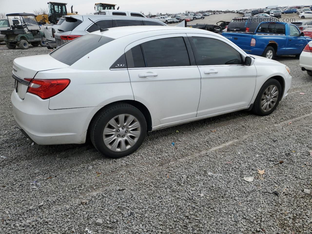 2014 Chrysler 200 Lx White vin: 1C3CCBAB8EN209663