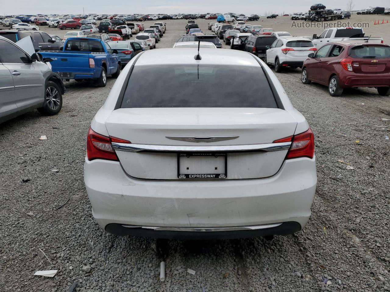 2014 Chrysler 200 Lx White vin: 1C3CCBAB8EN209663