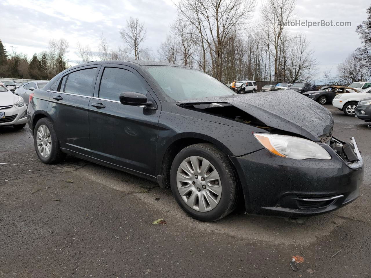 2014 Chrysler 200 Lx Black vin: 1C3CCBAB8EN230593