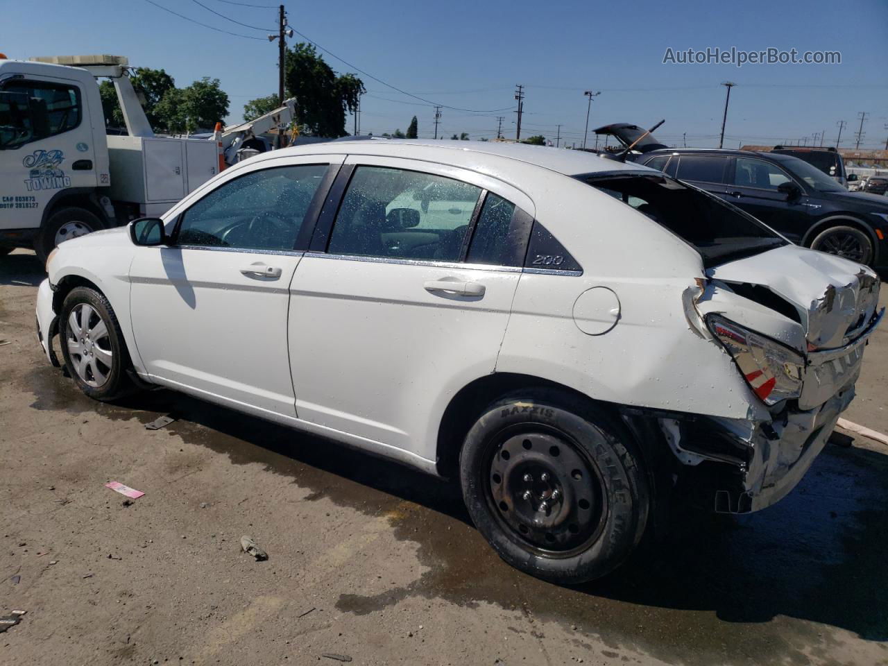 2014 Chrysler 200 Lx White vin: 1C3CCBAB8EN230626