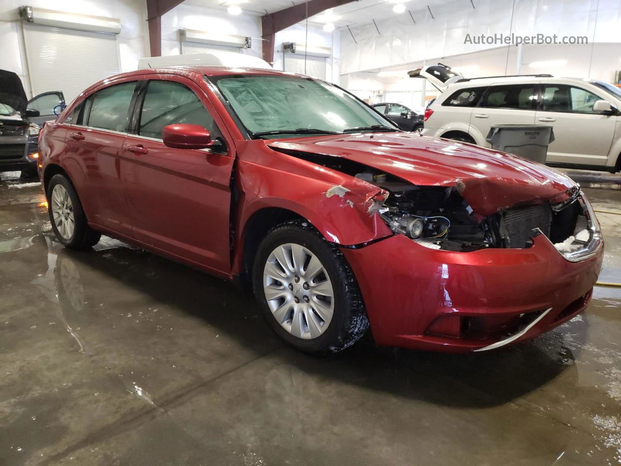 2014 Chrysler 200 Lx Burgundy vin: 1C3CCBAB8EN231534