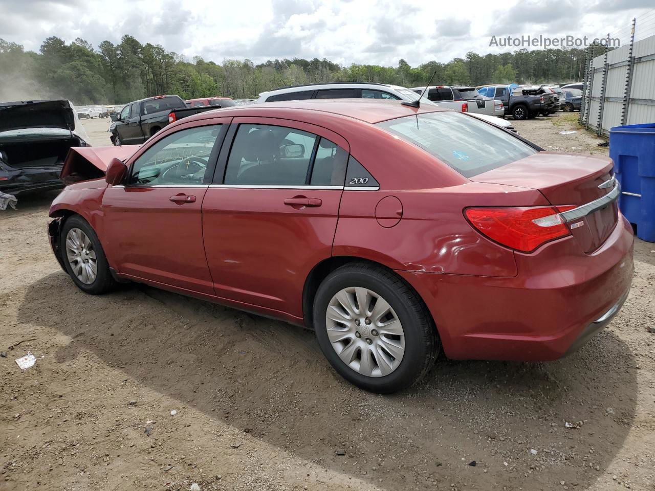 2014 Chrysler 200 Lx Red vin: 1C3CCBAB9EN206108