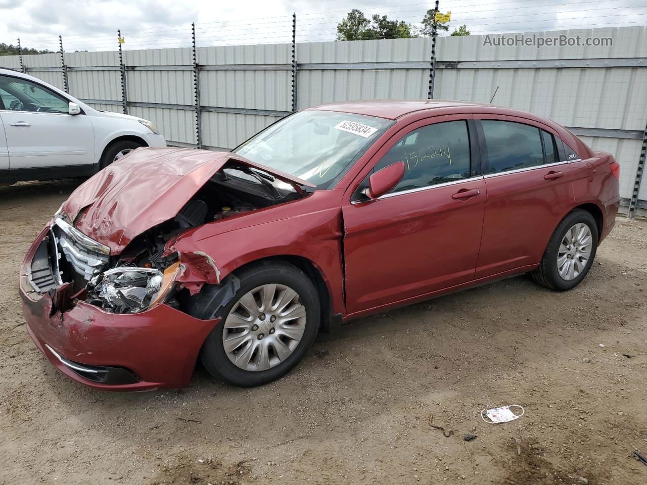 2014 Chrysler 200 Lx Red vin: 1C3CCBAB9EN206108