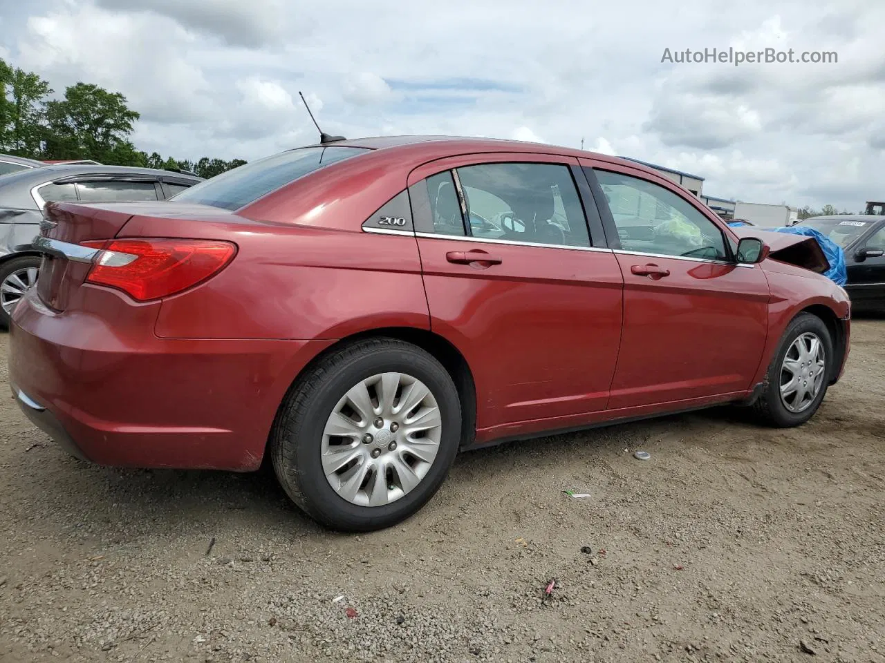 2014 Chrysler 200 Lx Red vin: 1C3CCBAB9EN206108