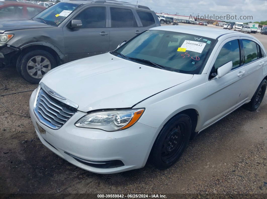 2014 Chrysler 200 Lx White vin: 1C3CCBABXEN125201