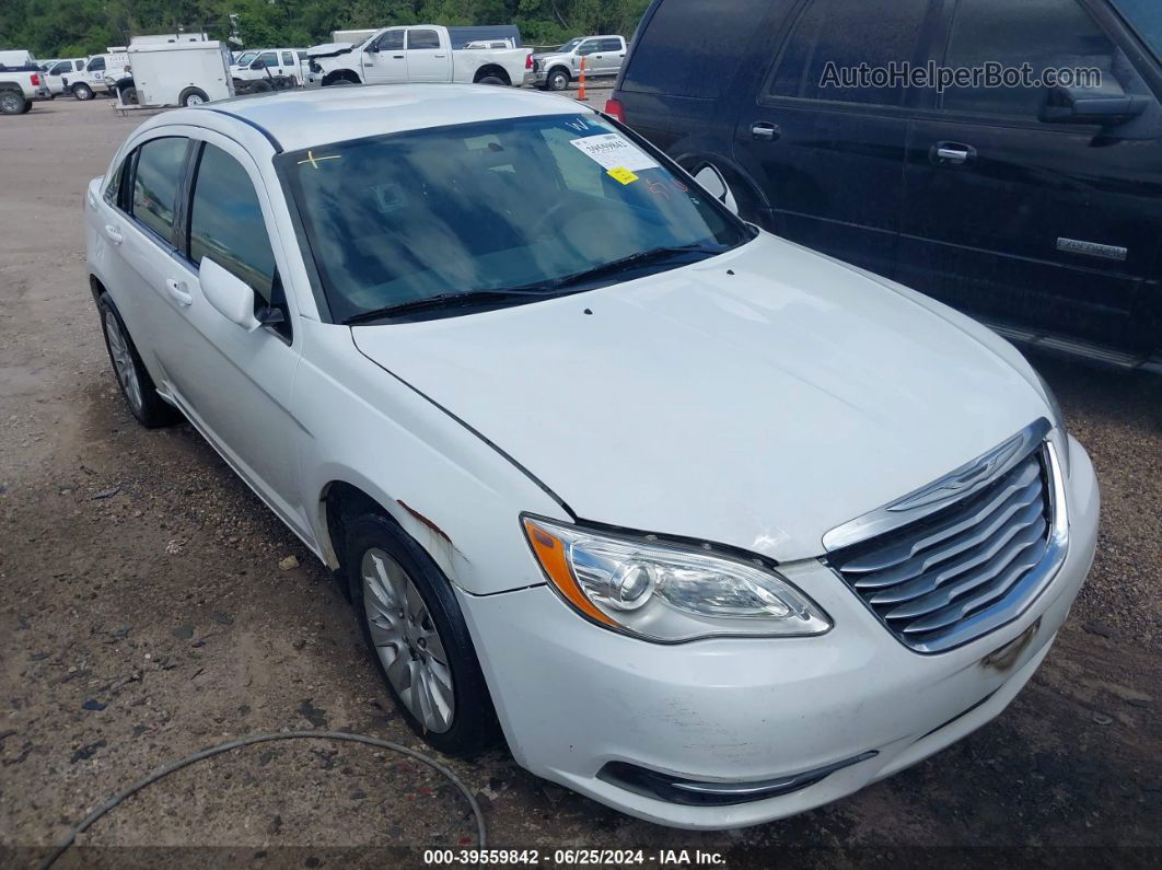 2014 Chrysler 200 Lx White vin: 1C3CCBABXEN125201