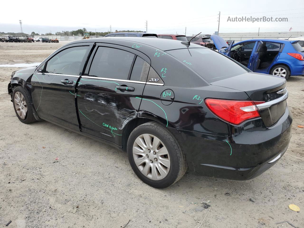 2014 Chrysler 200 Lx Black vin: 1C3CCBABXEN142158